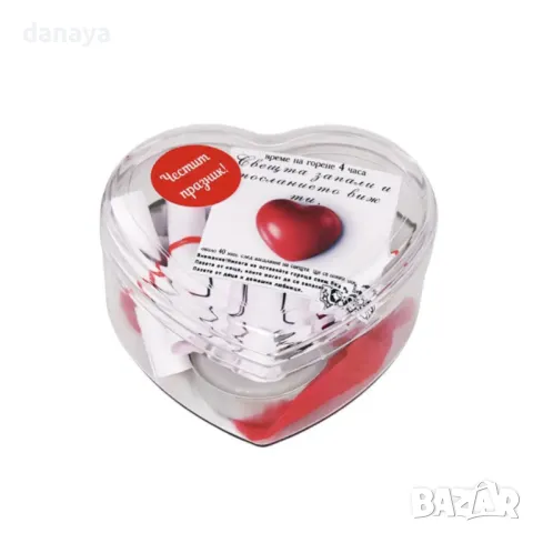 5578 Подаръчен комплект 10 причини да те обичам с три чаени свещи в кутия Сърце, снимка 2 - Декорация за дома - 48503447