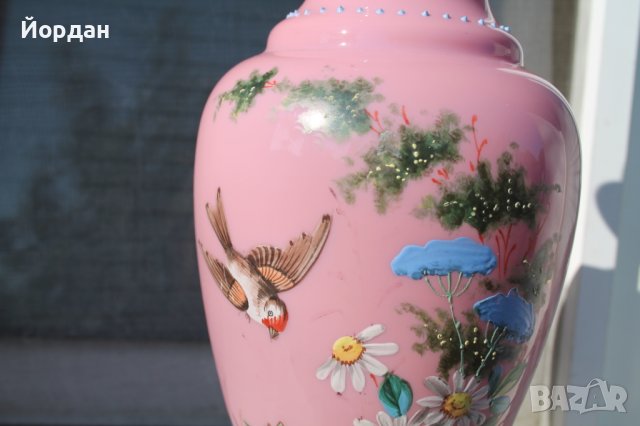 Стара ваза стъкло Бохемия , снимка 3 - Антикварни и старинни предмети - 41726860