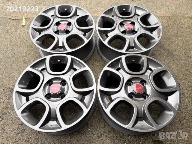 4 броя алуминиеви джанти за Fiat Panda 15, снимка 2 - Гуми и джанти - 52583273