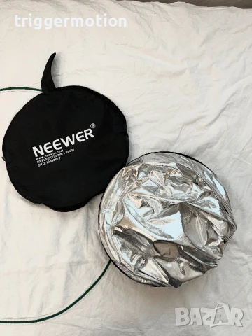 Neewer 5 в 1 мултифункционален фотографски рефлектор /дифузер 80 см с калъф, снимка 4 - Светкавици, студийно осветление - 51407848