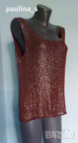 Два различни броя / Потник тип туника с пайети "Selected femme" и / вискозна коприна , снимка 3 - Туники - 41840686