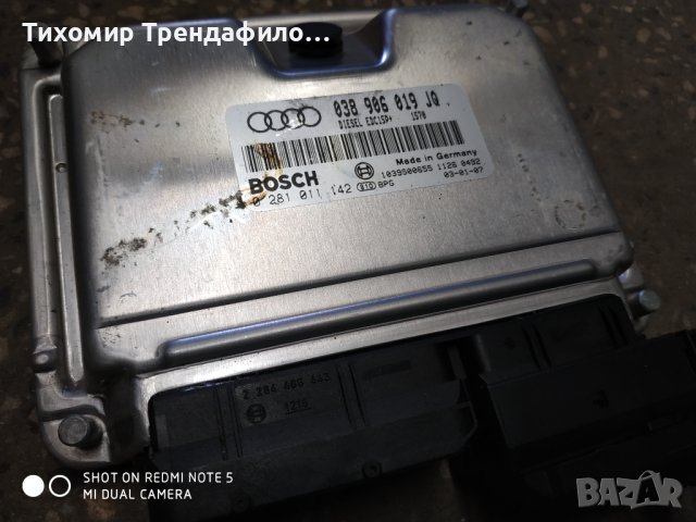 ECU Audi A4 B6 038906019JQ ,038 906 019 JQ, 0281011142 0 281 011 142 , EDC15P+ , 1039S00655 компютър