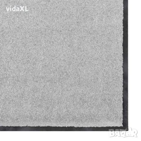 vidaXL Мат за врата Сив и черен 120 x 250 cm 100% Полиамид, снимка 4 - Изтривалки - 56147479