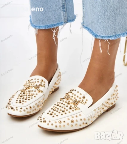 Дамски мокасини с шипове Lea, 3цвята , снимка 5 - Дамски ежедневни обувки - 50960107