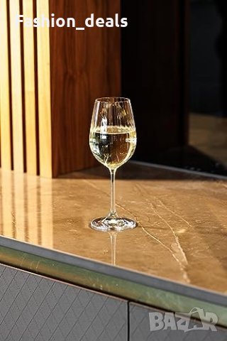 Нов Елегантен Комплект 4 Кристални Чаши Mikasa Treviso 350ml за бяло вино, снимка 5 - Чаши - 42605538