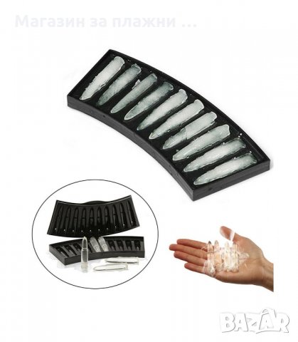 СИЛИКОНОВ МОЛД ЗА ЛЕД С ФОРМА НА КУРШУМИ АК-47 - код  2956, снимка 2 - Форми - 34142616