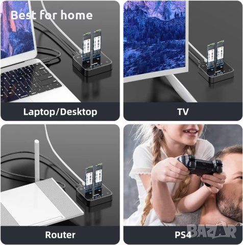 MAIWO K3016S 2 Bay m.2 SATA докинг станция, кутия за външен твърд диск Type C към SATA SSD , снимка 3 - Друга електроника - 41039017