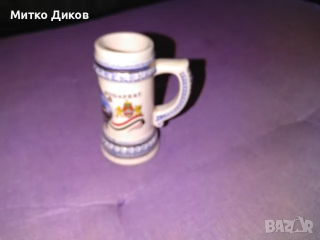 Порцеланова чаша за украса Н-80мм и Н-33мм Будапеща унгария, снимка 2 - Декорация за дома - 49923940