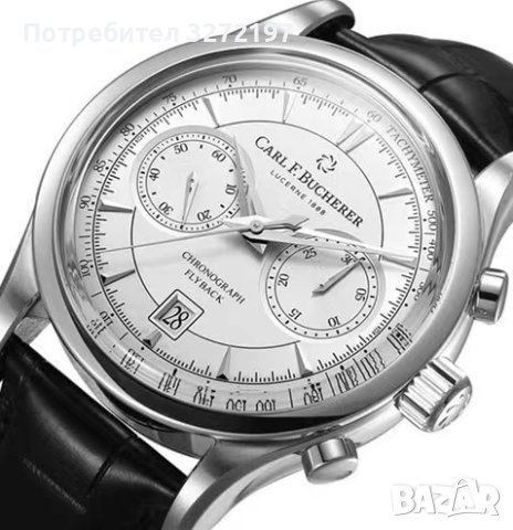 Carl F. Bucherer кварцов часовниk,водоусточив,дата,хронограф, снимка 2 - Мъжки - 41798903