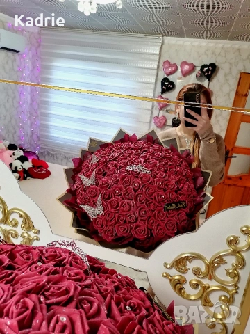 вечен букет от 101 рози, снимка 4 - Подаръци за жени - 53690742