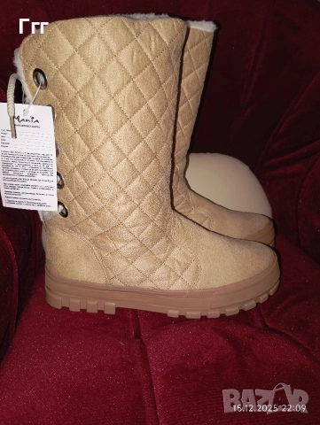 Дамски зимни ботуши с връзки, снимка 4 - Дамски ботуши - 52807160