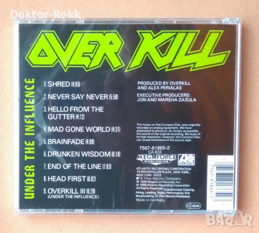 Overkill - Under The Influence 1988 [CD], снимка 2 - CD дискове - 48372434