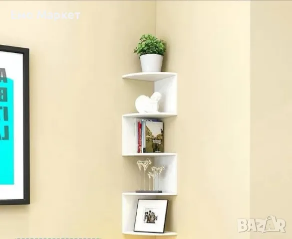 Ъглова етажерка за съхранение с 5 рафта, снимка 4 - Етажерки - 48552696