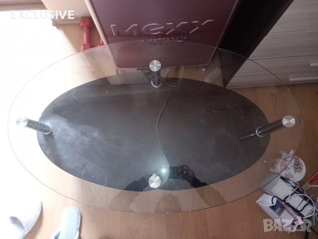 Холна масичка стъклена на 2 нива, снимка 2 - Маси - 51682332