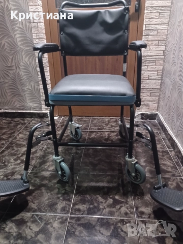 Инвалиден стол комбиниран тоалетен / стол за баня, снимка 7 - Инвалидни колички - 52674780