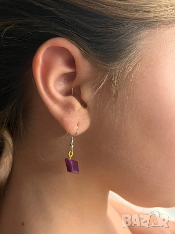 Обеци и украса от епоксидна смола, снимка 3 - Обеци - 53191391