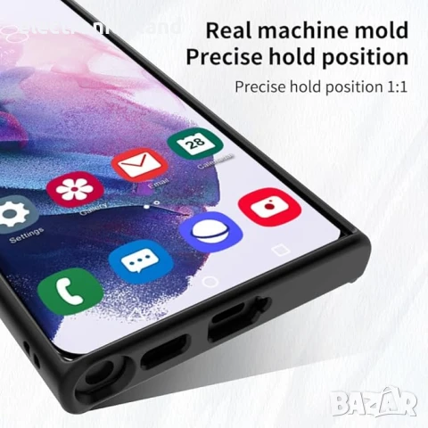 Калъф за телефон със скоба за Samsung Galaxy S22 Ultra, магнитен, черен, снимка 4 - Калъфи, кейсове - 50648454