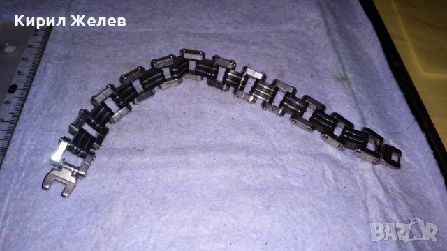 МОДНА АРТ УНИСЕКС ГРИВНА ЛЕГИРАНА НЕРЪЖДАЕМА СТОМАНА и СИЛИКОН ОТЛИЧНА 34324, снимка 9 - Гривни - 38950252