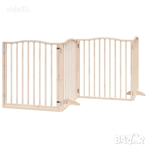 vidaXL Сгъваема преграда за кучета с врата 8 панела 640 см топола, снимка 4 - За кучета - 56146651