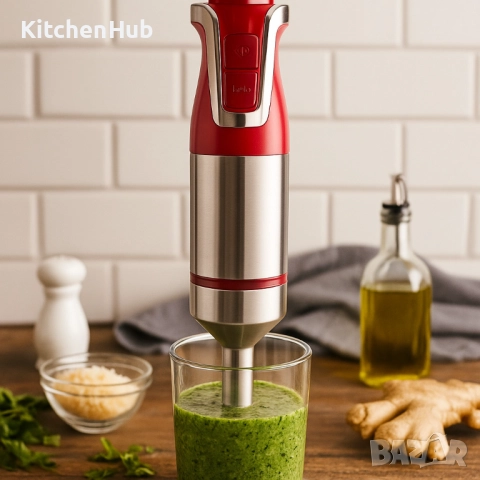 Ръчен пасатор Royalty Line RL-ESTM800, 800W с неръждаема стомана и регулатор на скоростта, снимка 4 - Чопъри и пасатори - 52381874