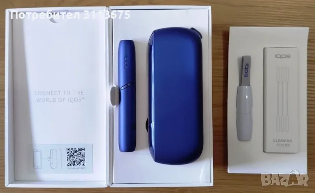 IQOS 3 DUO, син цвят, ПЪЛЕН комплект, неразличим от нов., снимка 2 - Електронни цигари - 56226050