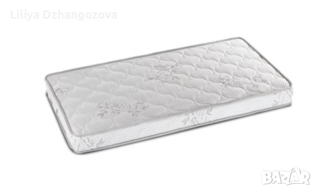 Нова бебешка кошара 70/140 с подвижна решетка антик с матрак Бамбук Лукс ЛДК Comfort Line - Трислоен, снимка 4 - Кошарки - 52316248