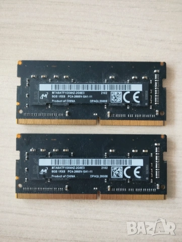 DDR4 за лаптоп 16Gb - (2 x 8Gb) Micron 2666MHz PC4-21300, снимка 2 - RAM памет - 53505966