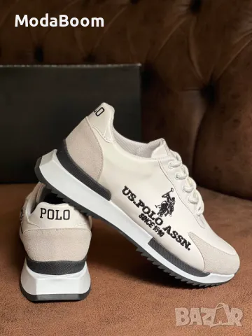 US. Polo Assn. мъжки бели маратонки , снимка 2 - Маратонки - 48473770