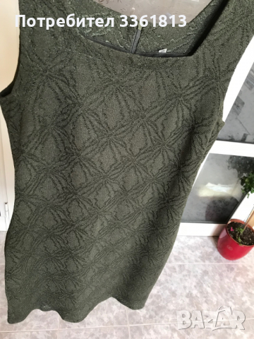 Продавам красива дантелена рокля в тъмно зелено , снимка 8 - Рокли - 36477160