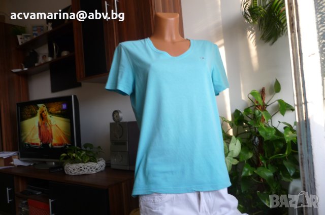синя тениска Tommy Hilfiger, снимка 2 - Тениски - 41675781