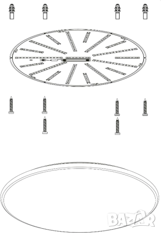 LED Плафон с Дистанционно EGLO GIRON 97528 – 80 W, 7800 lm, 3000K–5000K, Димируем!, снимка 6 - Лампи за таван - 52859409
