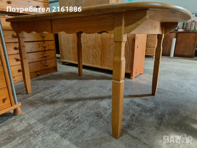 Дъбова трапезна маса , снимка 2 - Маси - 52012461