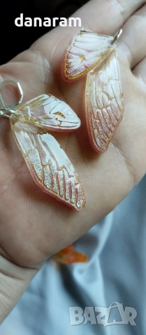 стилни обеци от епоксидна смола с вградени естествени цветя., снимка 9 - Обеци - 50964421