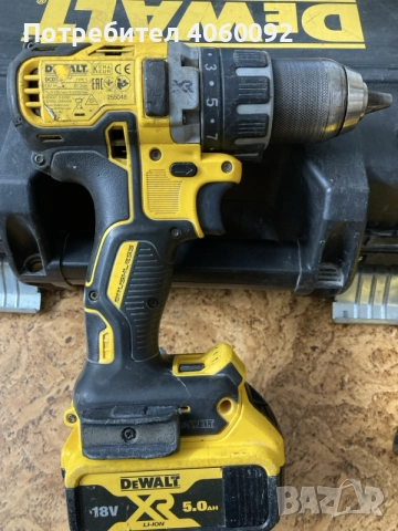 Акумулаторен винтоверт DeWALT-DCD791P2 с безчетков двигател, 2 батерии 18 V, 5 Ah и зарядно у-во , снимка 4 - Винтоверти - 56074302