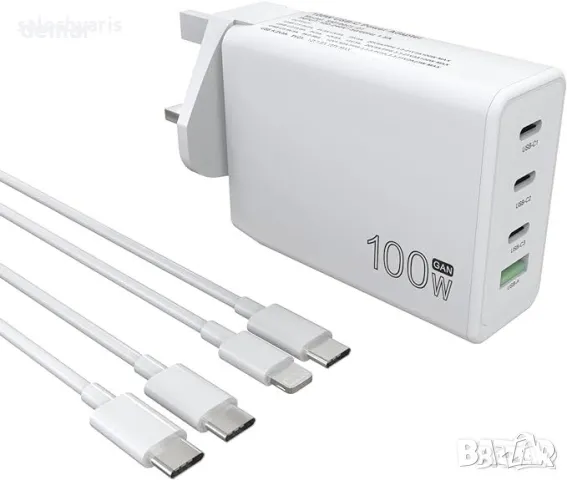 100W USB C Зарядно за Пътуване: Зарежда различни лаптопи и устройства