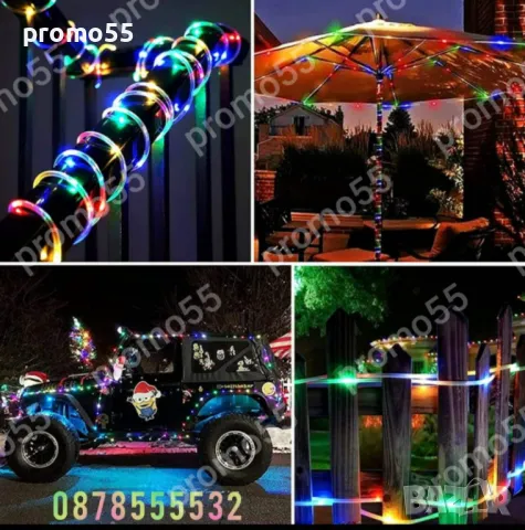 Многоцветен Лед Маркуч за Коледна Украса Водоустойчив Три Размера RGB, снимка 4 - Други - 47893755