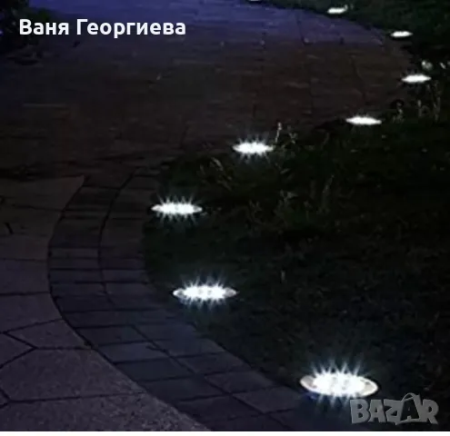 Соларна Градинска Лампа от Неръждаема Стомана 10 Lumens, снимка 7 - Градинска техника - 49377318