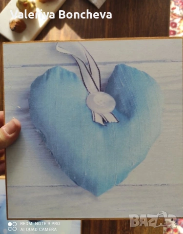 3бр малки картини със сърца, снимка 5 - Картини - 53246445