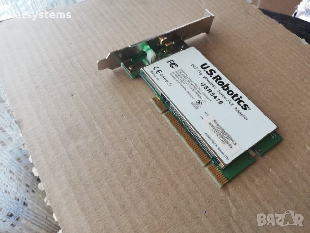 U.S.Robotics USR5416 802.11g Wireless Turbo PCI Adapter, снимка 4 - Мрежови адаптери - 38776057