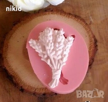 Лавандула Овес сноп силиконов молд форма калъп фондан шоколад гипс декор