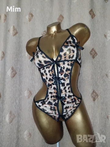L/XL Отворено Боди анимал принт 