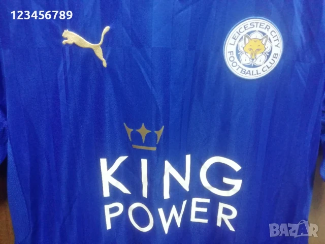 Leicester City Puma 2016 оригинална шампионска тениска фланелка Лестър Сити размер М, снимка 4 - Тениски - 50835124