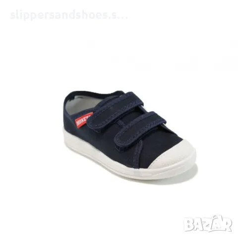 Сини детски гуменки МONETA с лепки 27/36