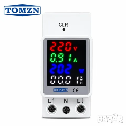 Контролен електромер TOMZN 4 в 1 за DIN рейка | 100A, снимка 2 - Друга електроника - 39871159