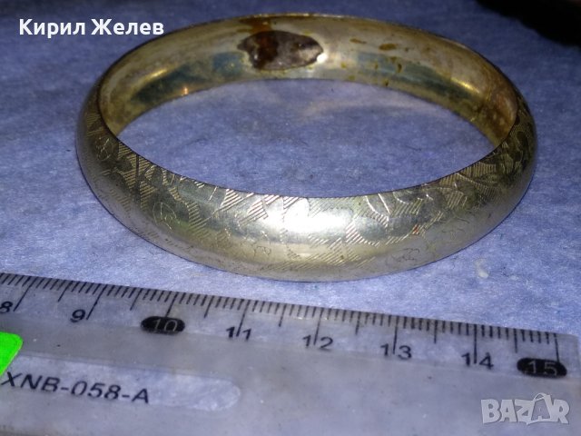 СТАРА ПОСРЕБРЕНА ФЛОРАЛНО ОРНАМЕНТИРАНА ВИНТИДЖ - АРТ СТОМАНЕНА ГРИВНА 37991