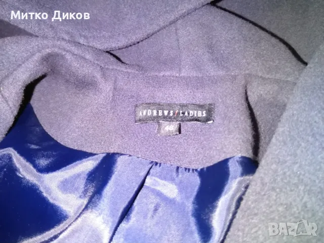 Палто марково на Андрюс Andrews размер 48 реално С основно вълна с качулка като ново, снимка 3 - Якета - 49227265