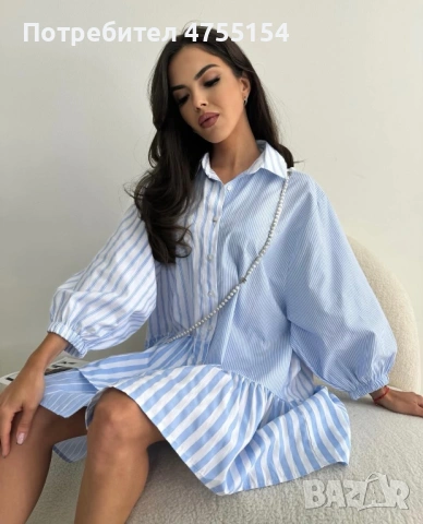 Синя рокля , снимка 2 - Рокли - 53713870