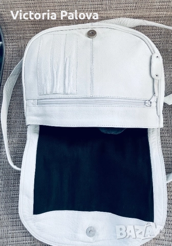 Бяла кожена чанта CENNETH COLE USA, снимка 7 - Чанти - 51480903