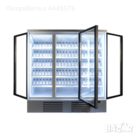  Професионална хладилна витрина COMBISTEEL с 3 стъклени врати – 1530 литра, снимка 2 - Витрини - 50709112