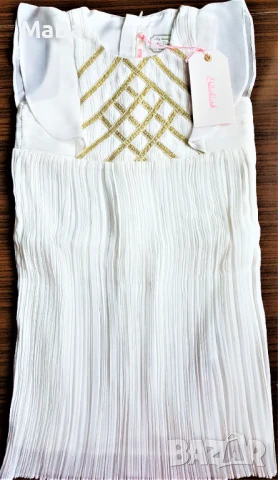 Маркова ОФИЦИАЛНА бяла РОКЛЯ, с подплата 4год.